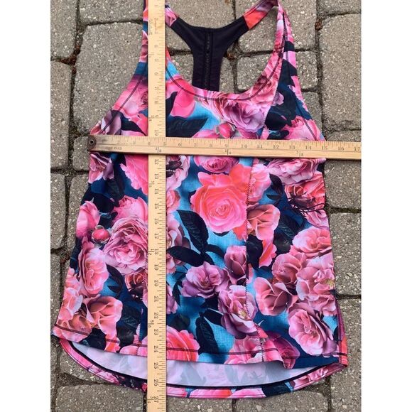 Lululemon Tank Top Floral Racerback Athletic Sleeveless Activewear - Picture 5 of 8